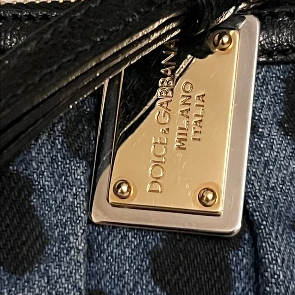 Dolce Gabbana Wristlet Clutch in Denim Blue Leopard Print - Picture 3 of 9